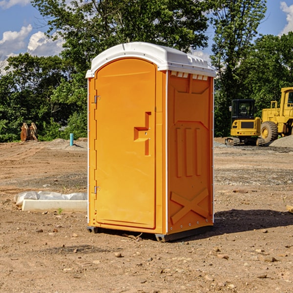 how often are the porta potties cleaned and serviced during a rental period in Booker TX